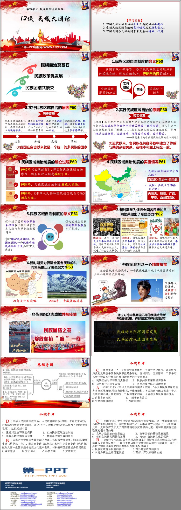 《民族大团结》PPT免费下载