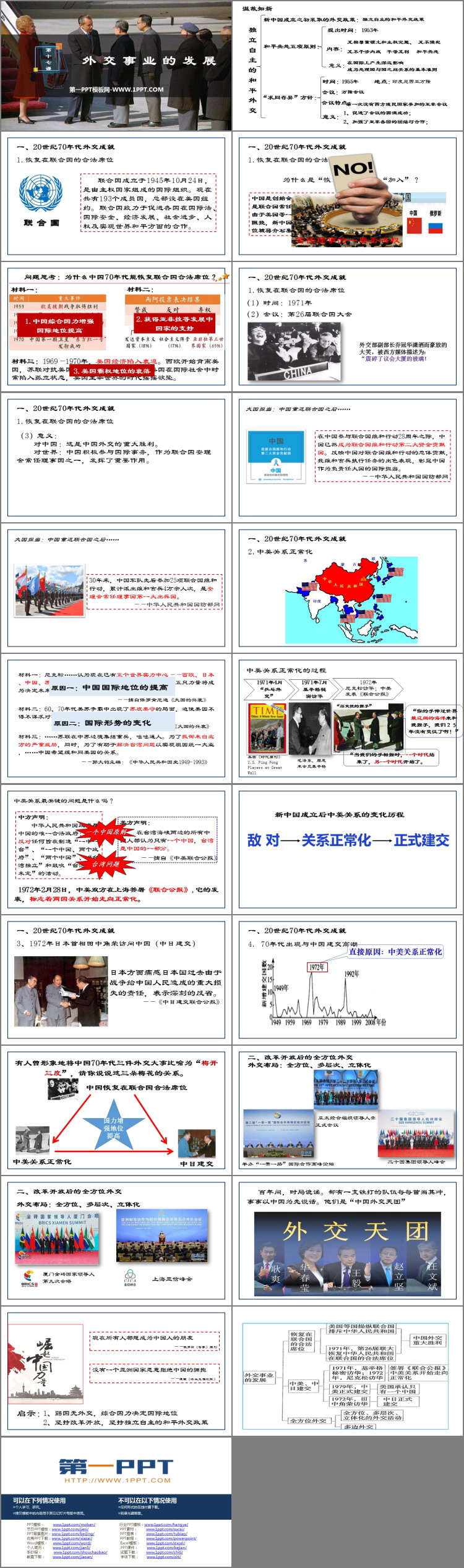 《外交事业的发展》PPT免费课件