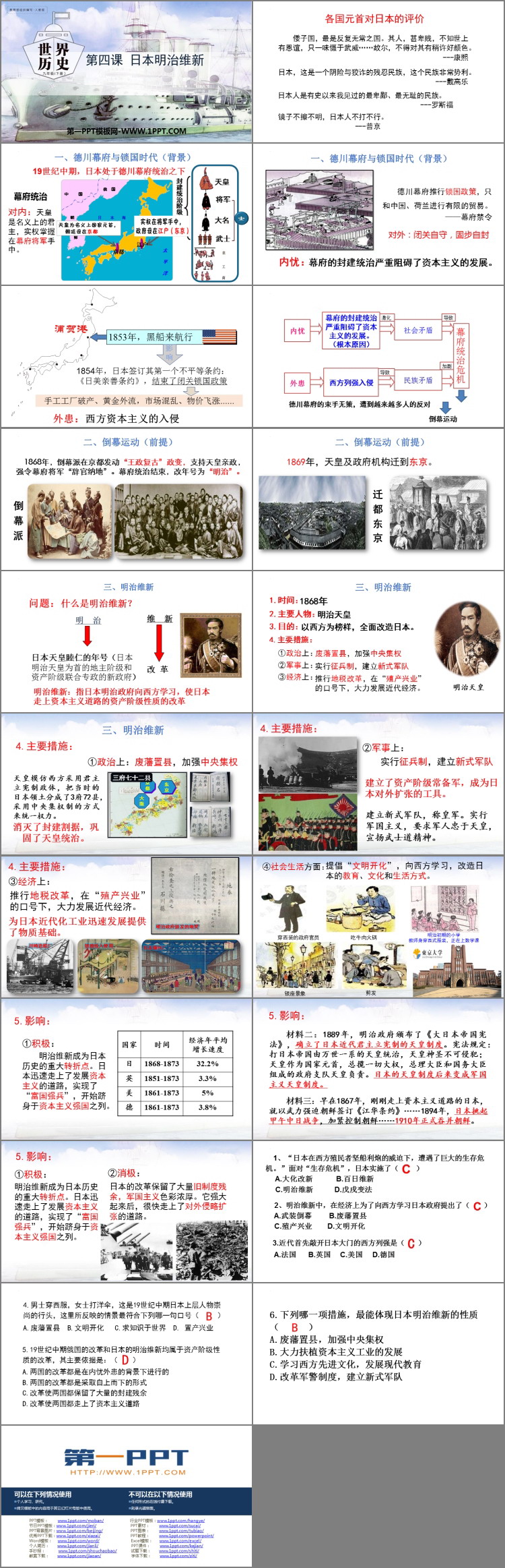 《日本明治维新》PPT免费下载