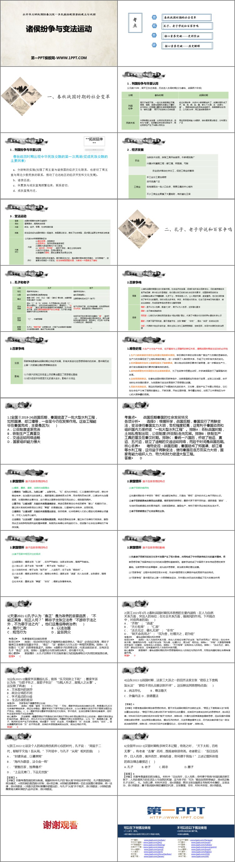 《诸侯纷争与变法运动》PPT优秀课件下载