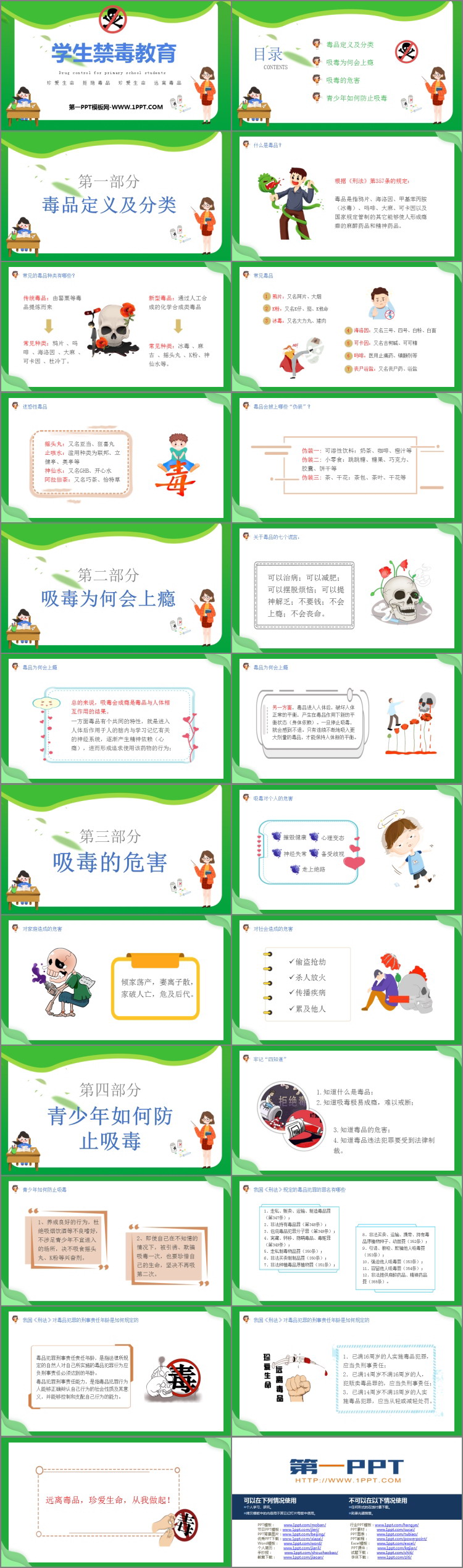 《学生禁毒教育》PPT班会课件