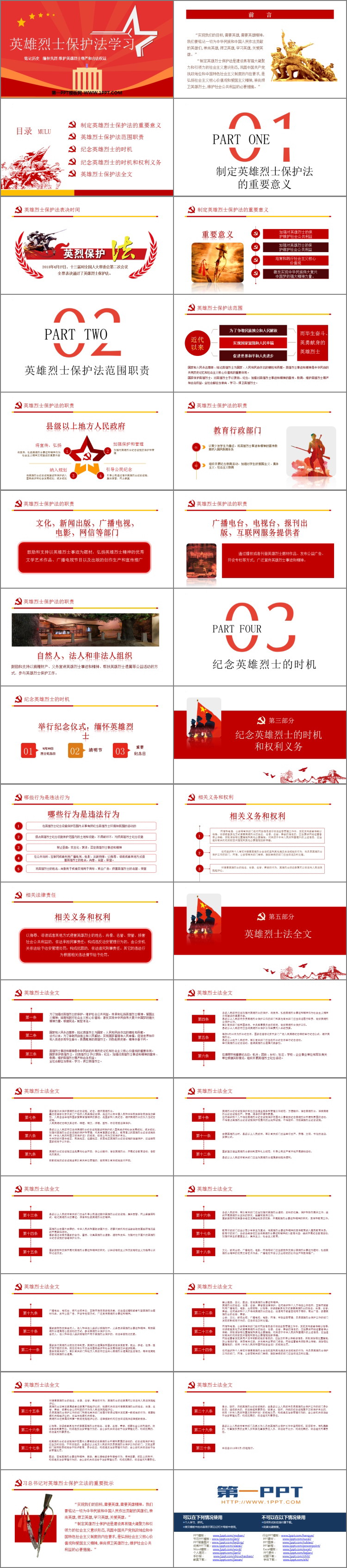 《英雄烈士保护法学习》PPT班会课件