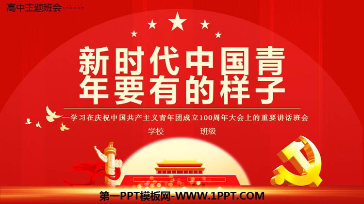 《新时代中国青年要有的样子》PPT班会课件