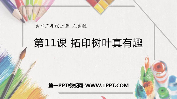 《拓印树叶真有趣》PPT课件
