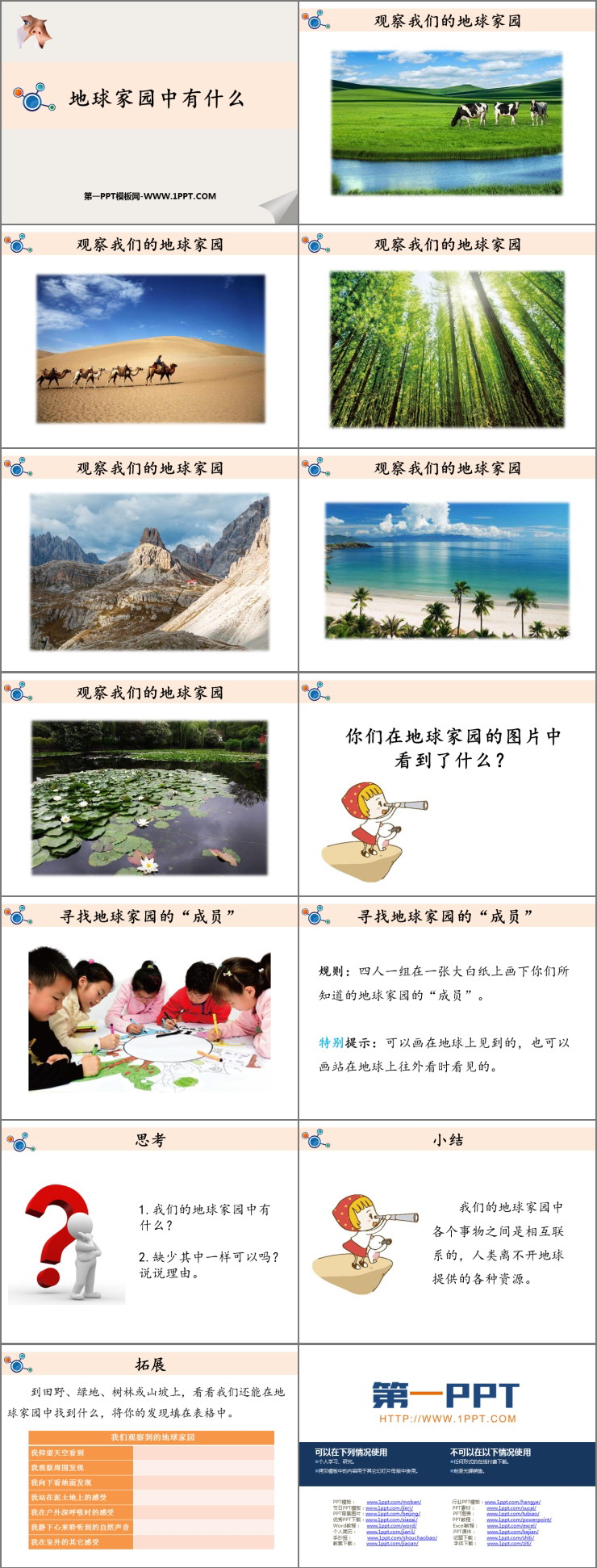 《地球家园中有什么》PPT教学课件