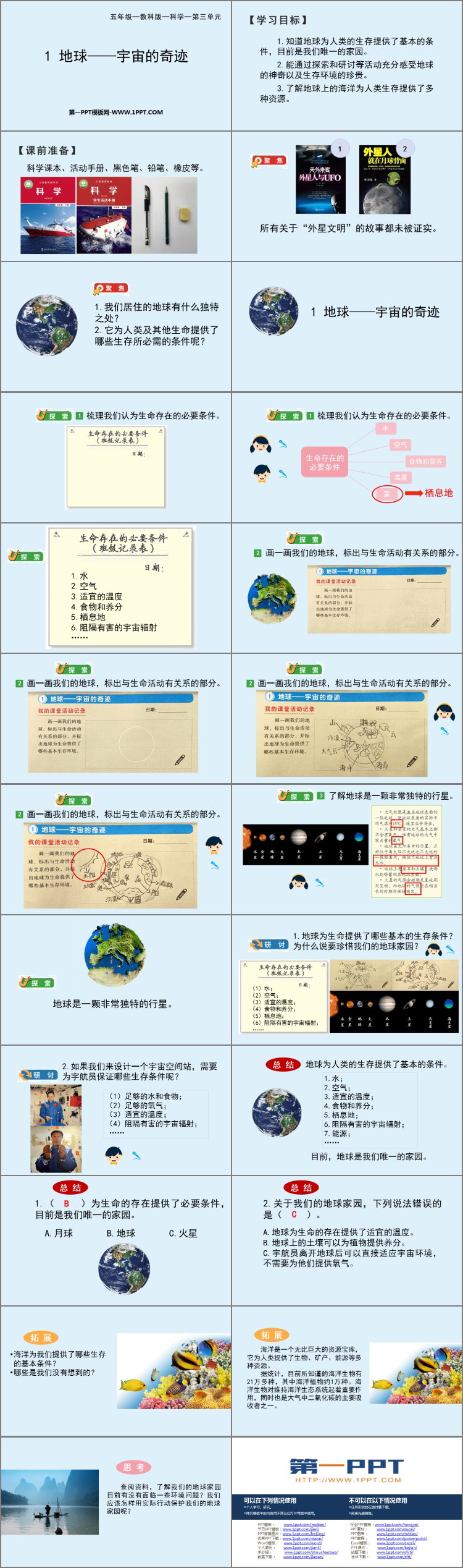《地球——宇宙的奇迹》PPT下载