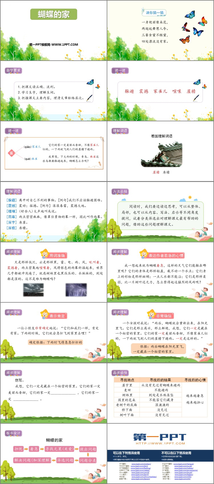 《蝴蝶的家》PPT优秀课件下载