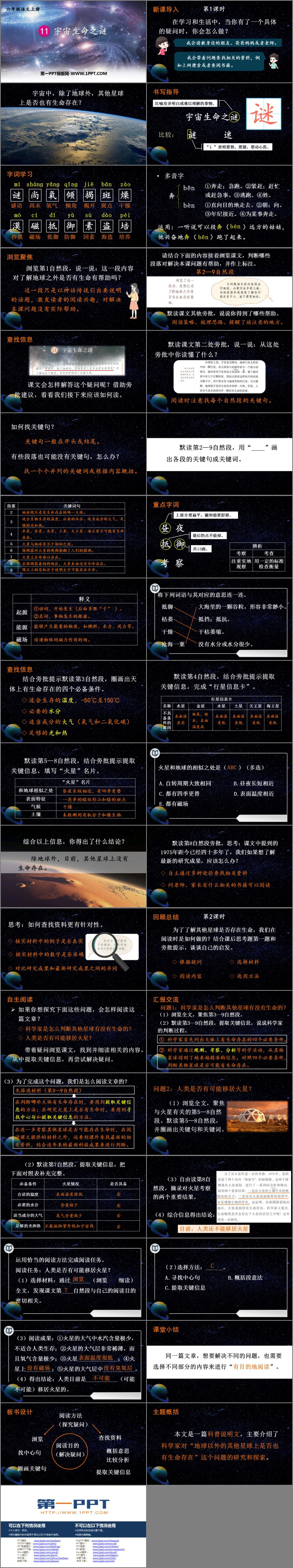 《宇宙生命之谜》PPT精品课件下载