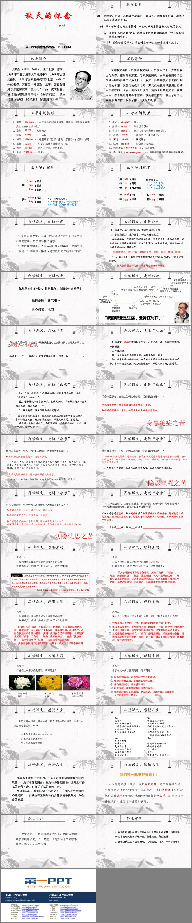 《秋天的怀念》PPT优质教学课件