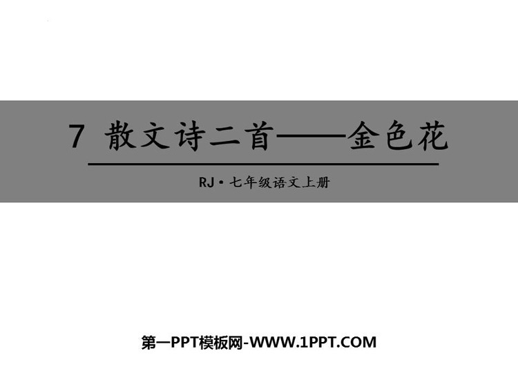 《金色花》散文诗二首PPT教学课件