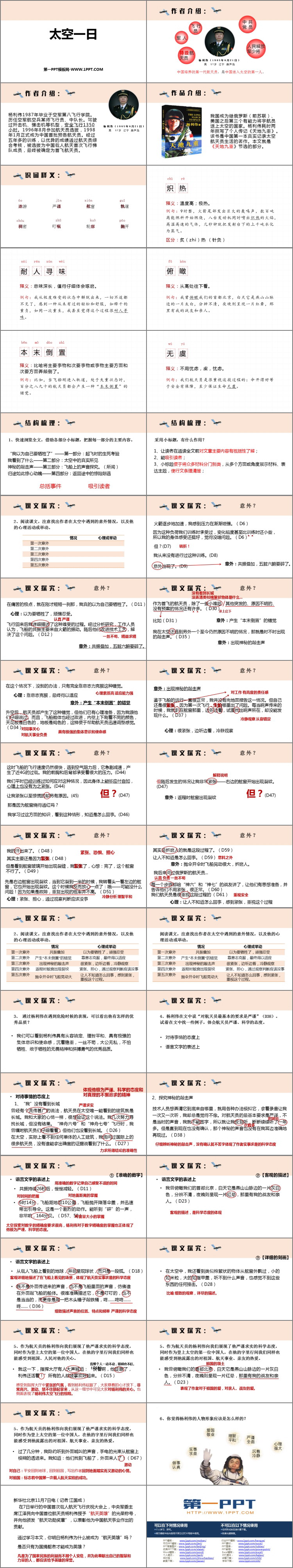 《太空一日》PPT免费课件下载