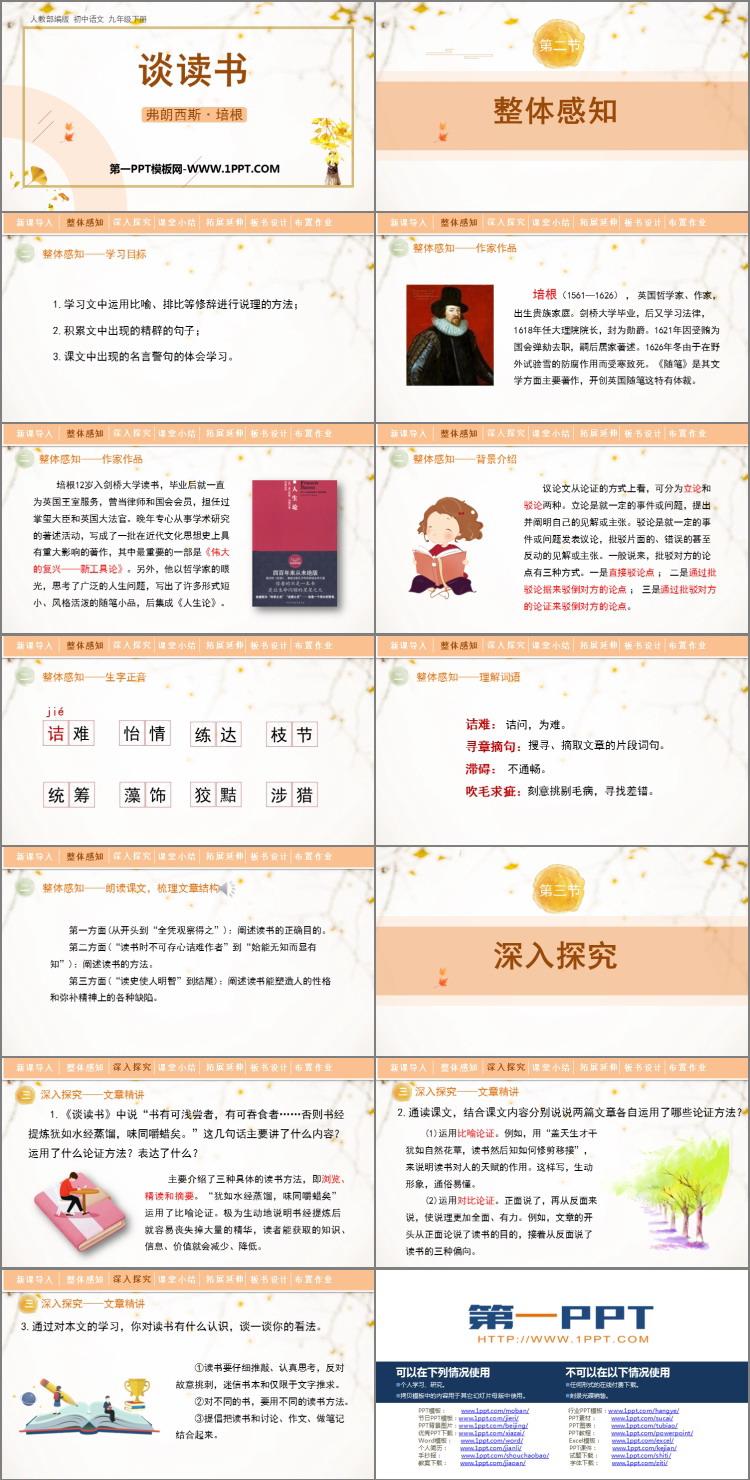 《谈读书》PPT教学课件下载