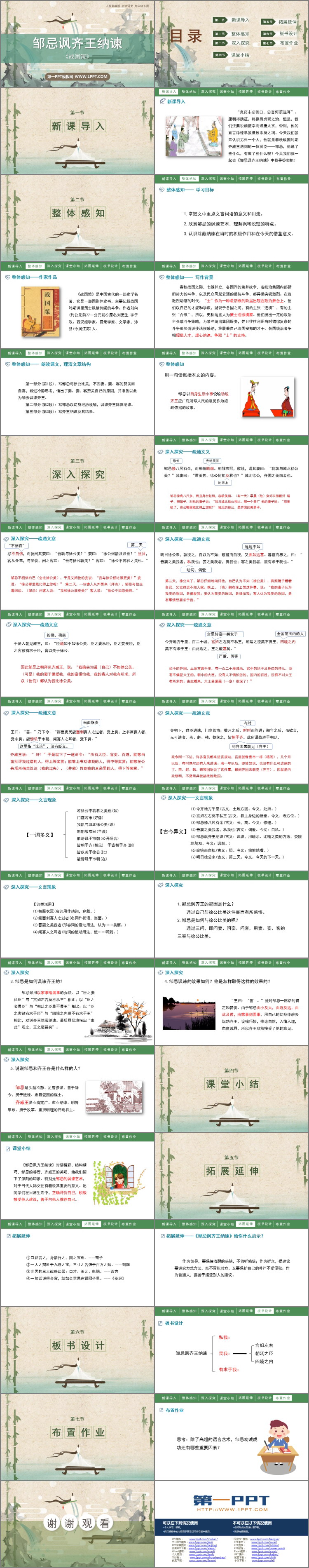《邹忌讽齐王纳谏》PPT优秀课件下载