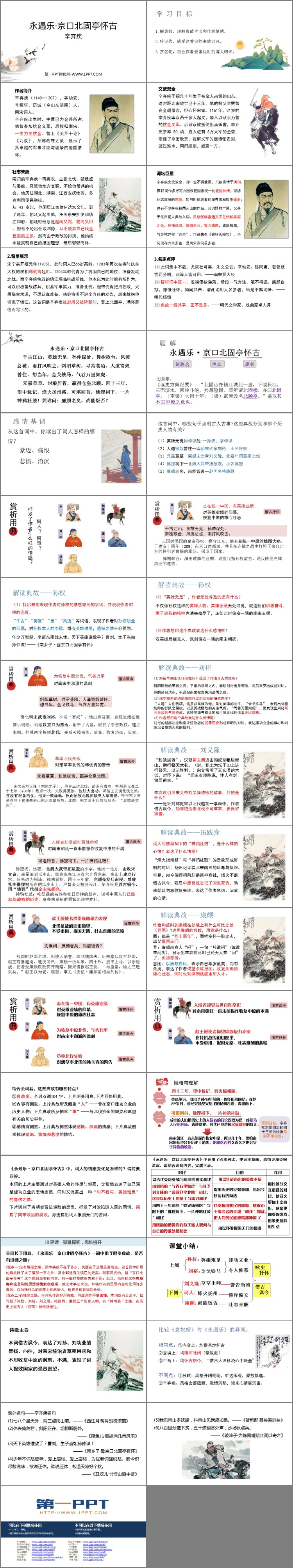 《永遇乐·京口北固亭怀古》PPT免费课件