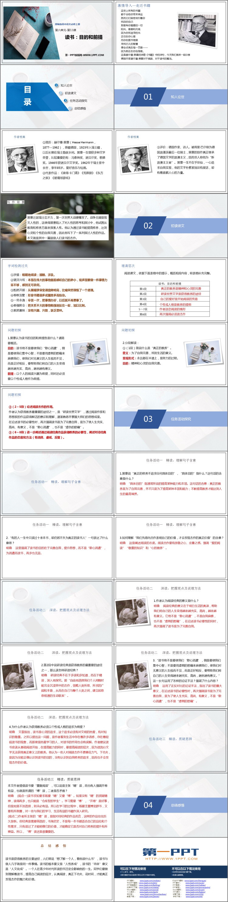 《读书：目的和前提》PPT下载
