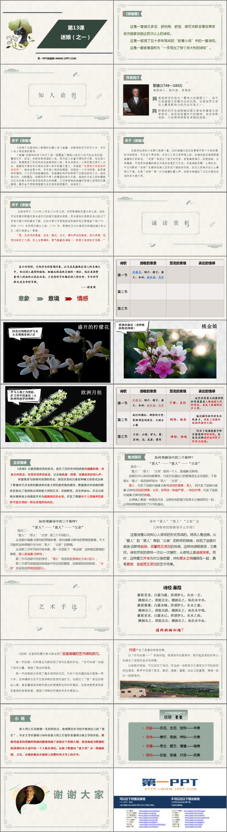 《迷娘》PPT下载