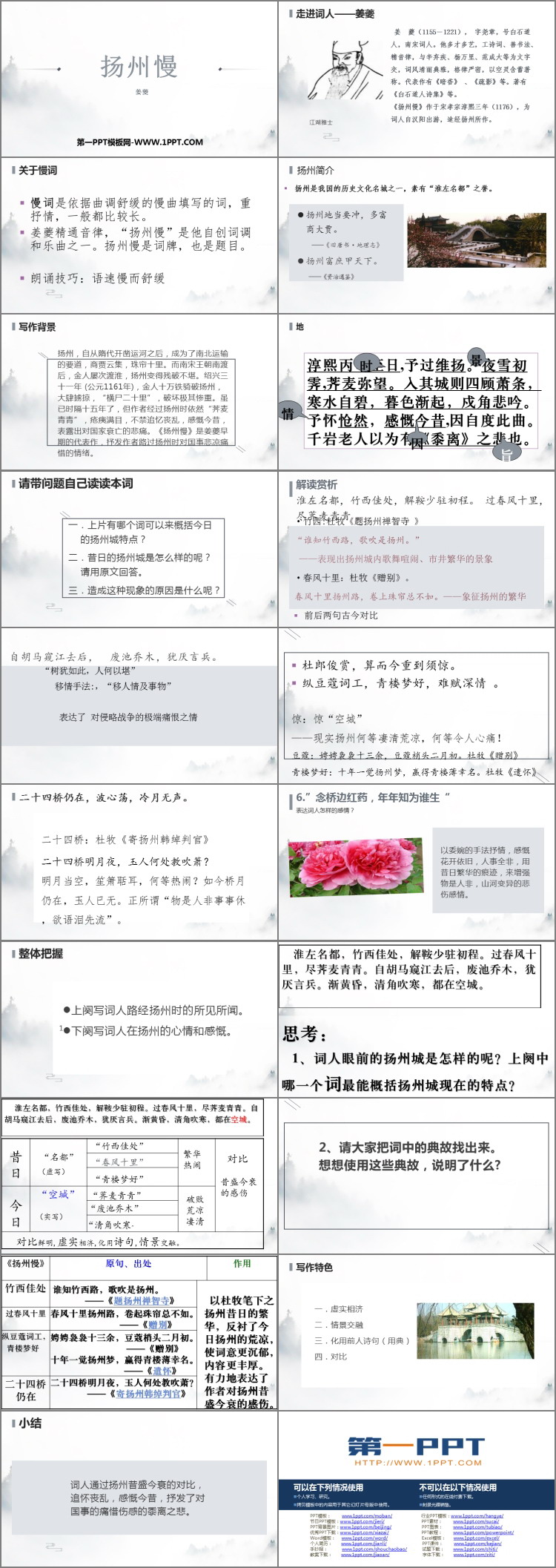 《扬州慢》PPT下载