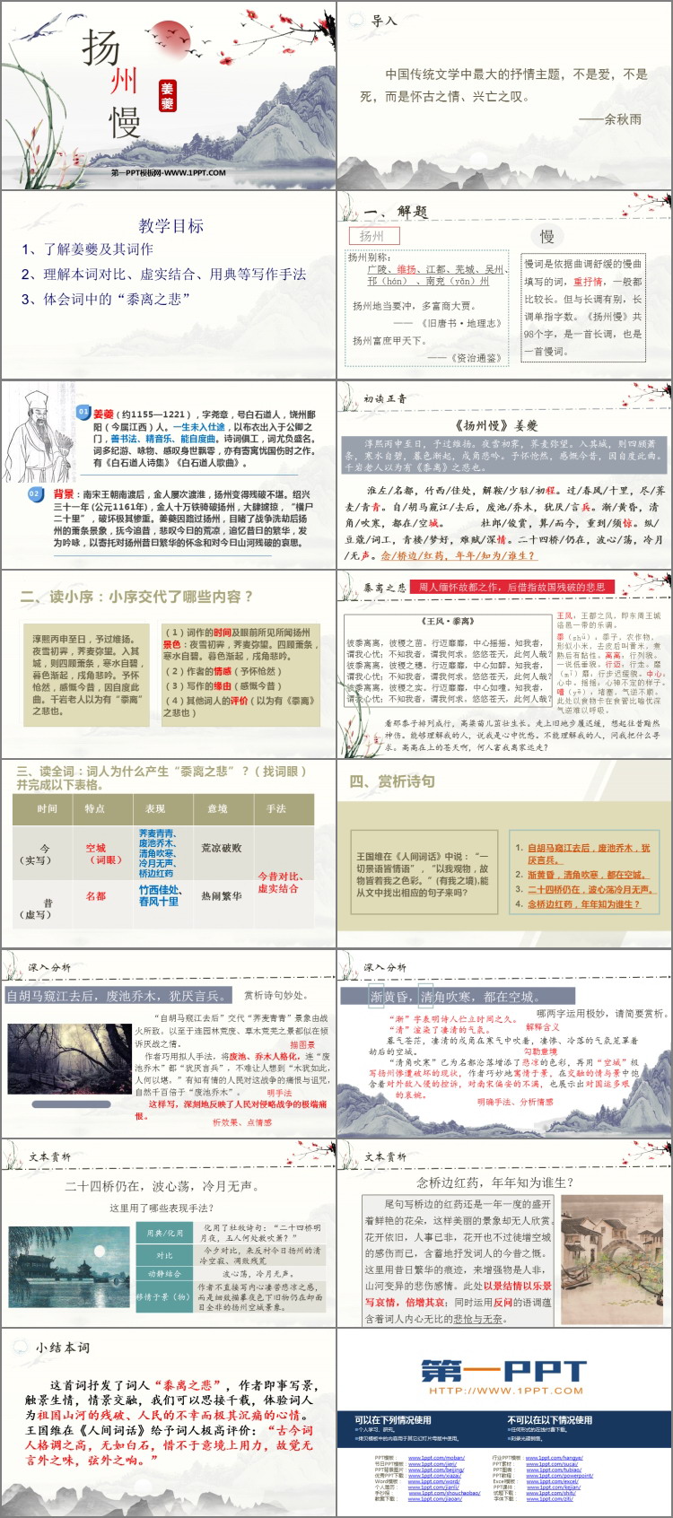 《扬州慢》PPT课件下载