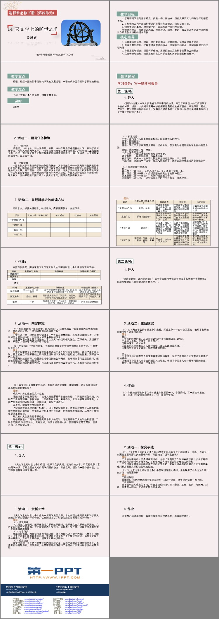 《天文学上的旷世之争》PPT下载