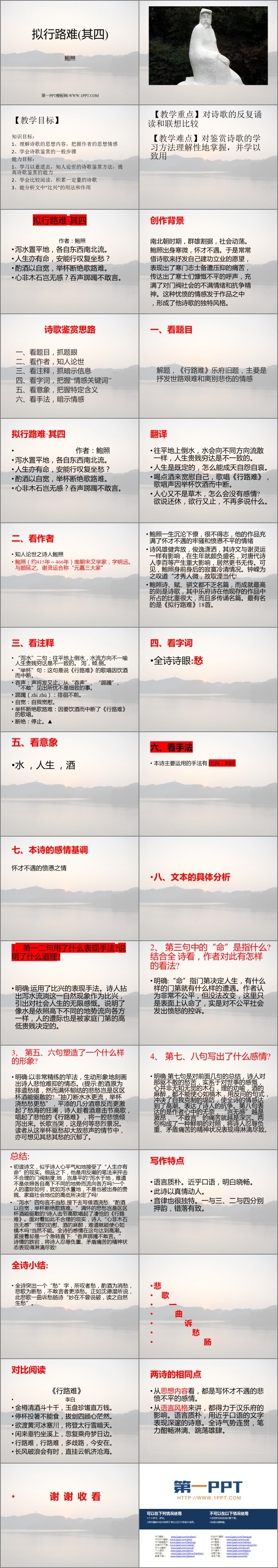 《拟行路难》PPT课件