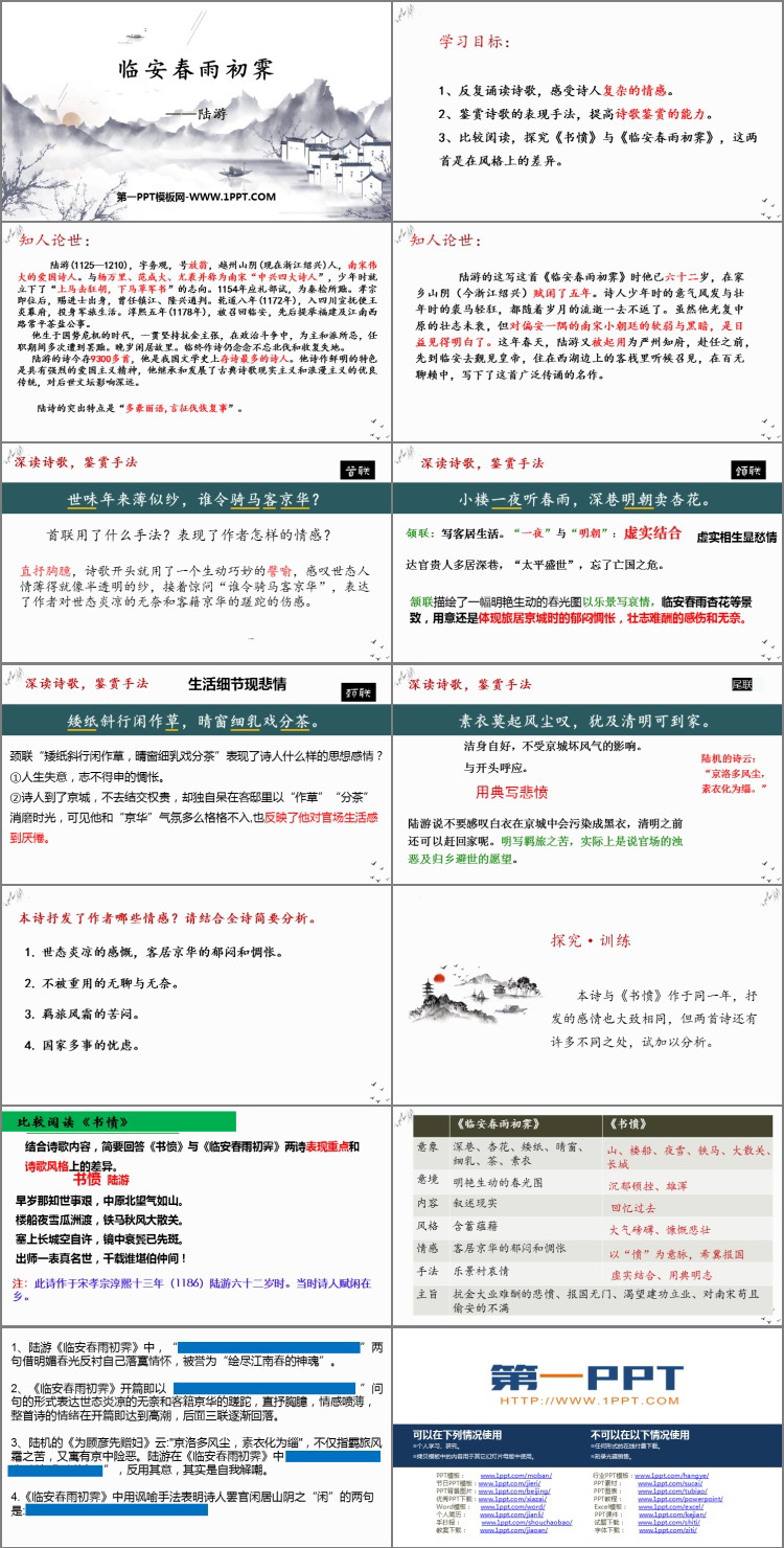 《临安春雨初霁》PPT课件