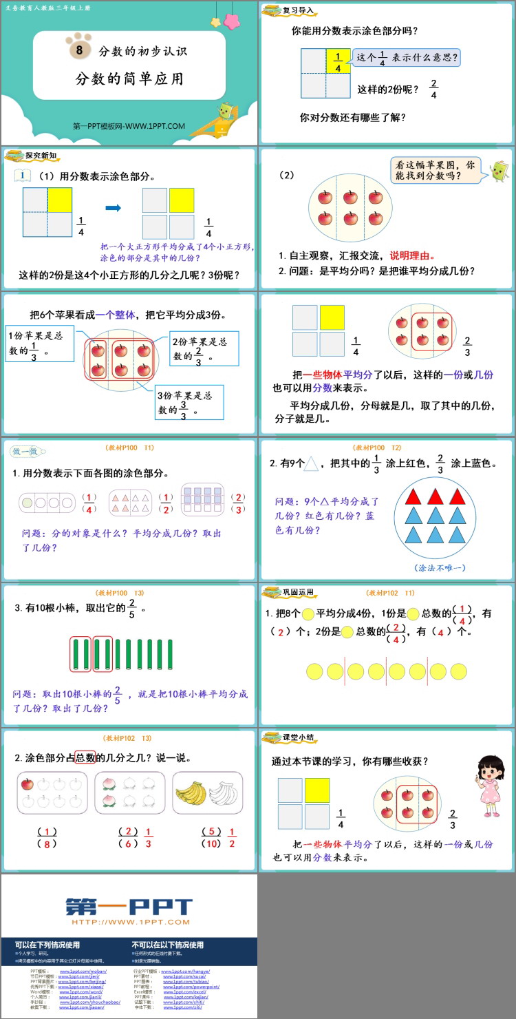 《分数的简单计算》分数的初步认识PPT优秀课件