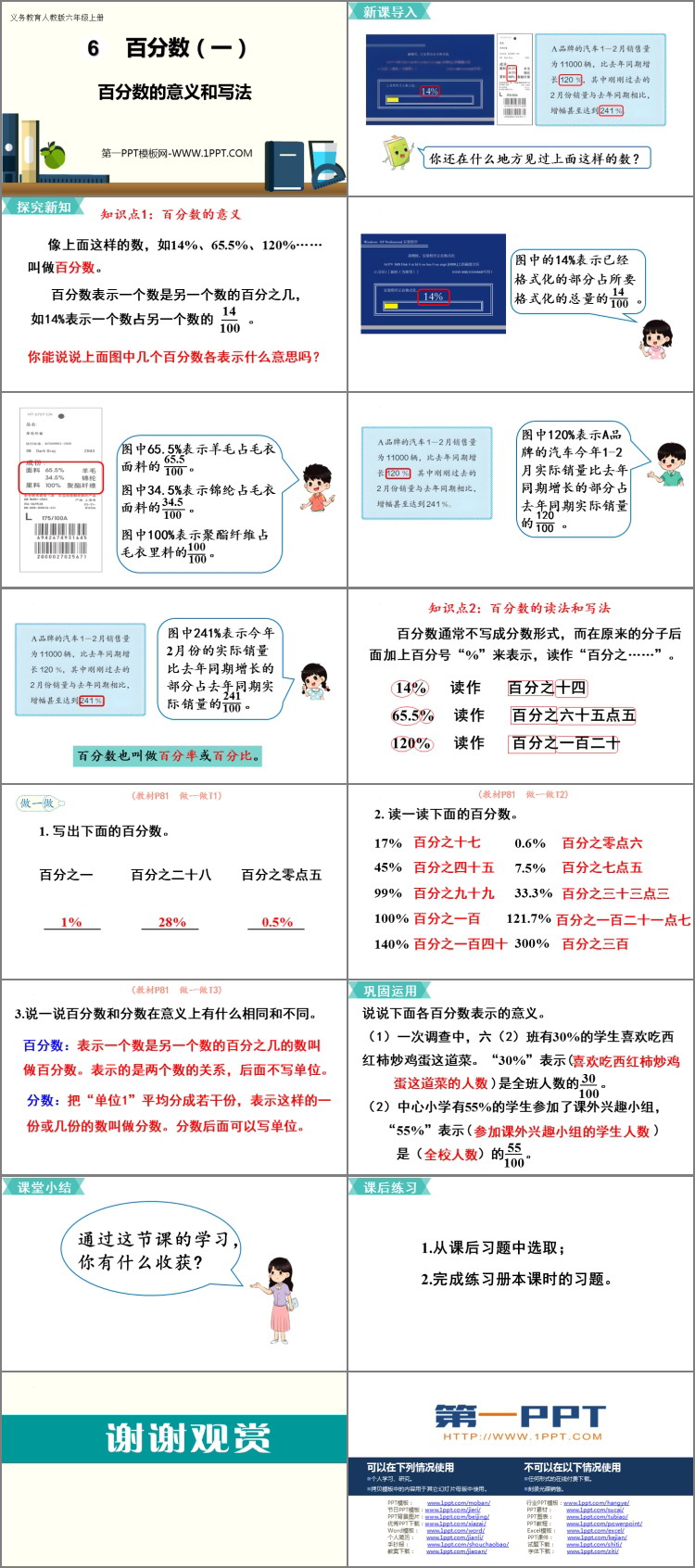 《百分数的意义和写法》百分数PPT下载