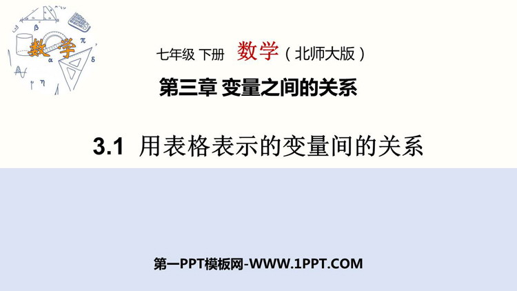 《用表格表示的变量间关系》变量之间的关系PPT免费下载
