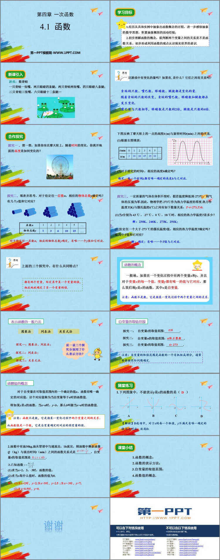 《函数》一次函数PPT课件下载