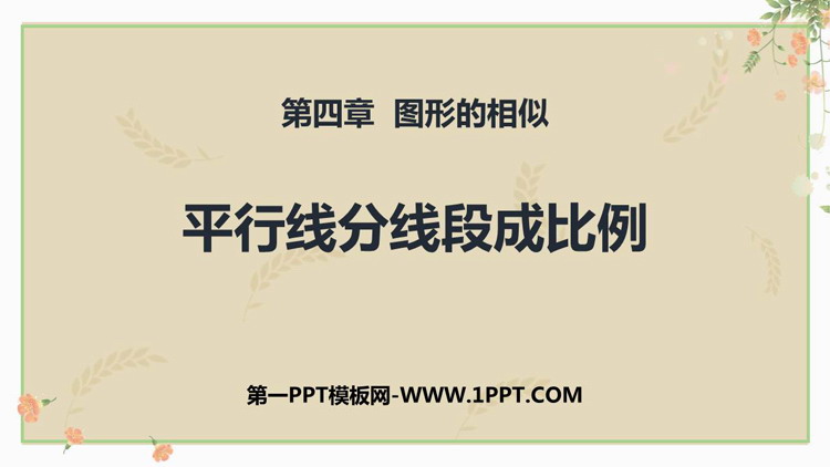 《平行线分线段成比例》图形的相似PPT精品课件