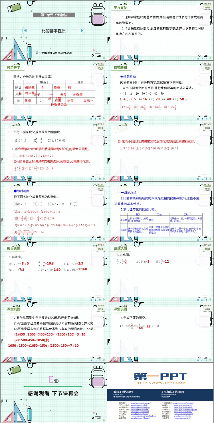 《比的基本性质》认识比PPT课件下载