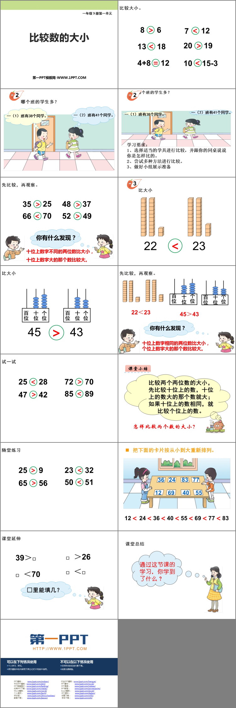 《比较数的大小》100以内数的认识PPT下载