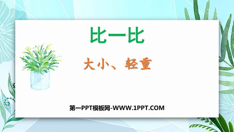 《大小、轻重》比一比PPT教学课件