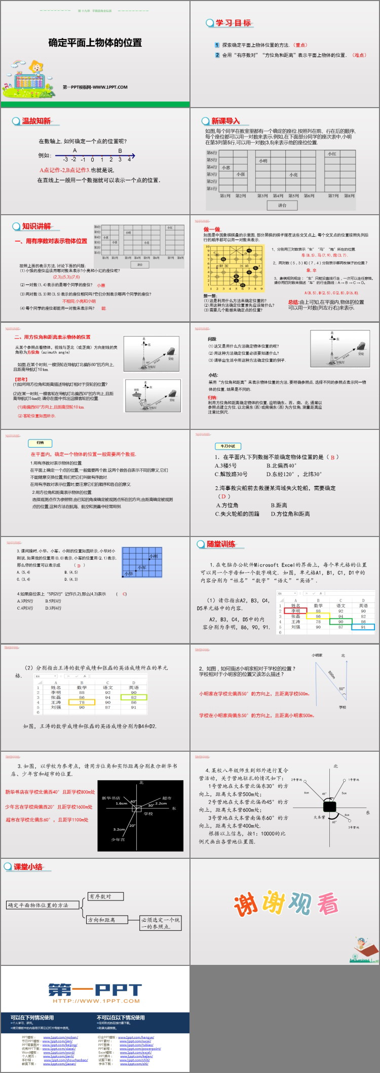 《确定平面上物体的位置》PPT课件