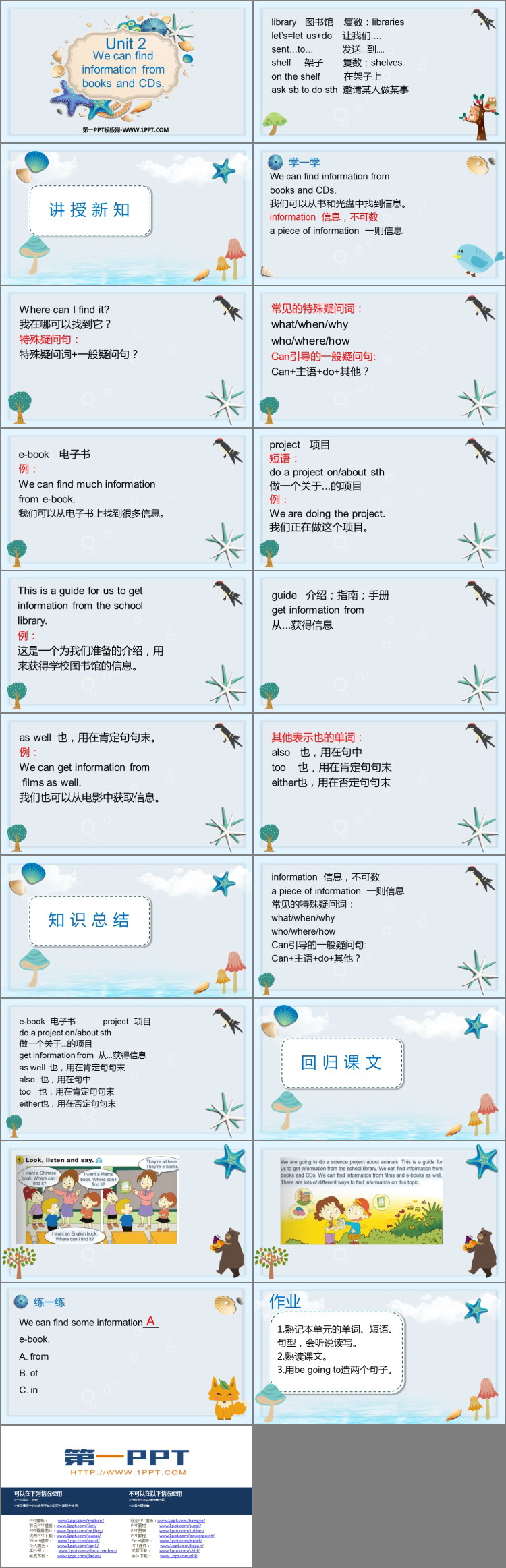 《We can find information from books and CDs》PPT精品课件
