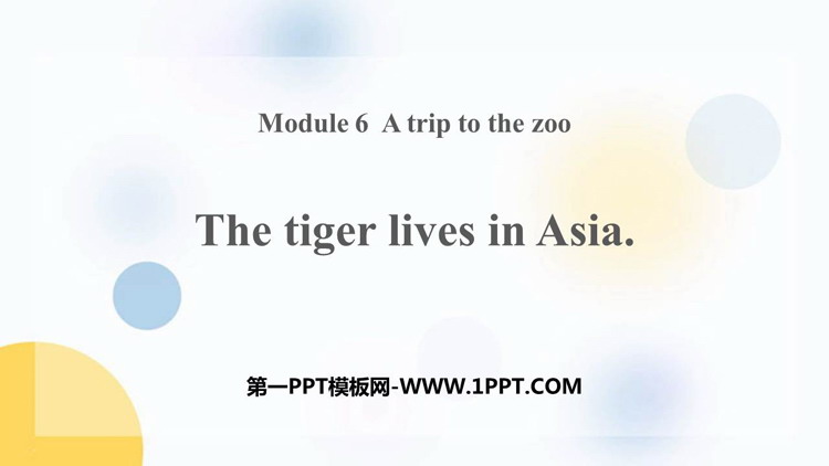 《The tiger lives in Asia》PPT教学课件下载