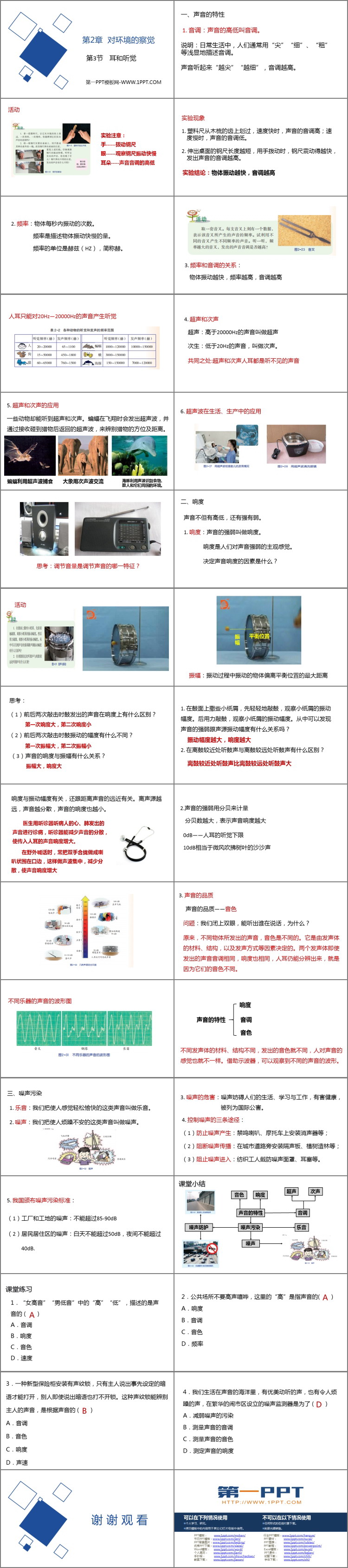《耳和听觉》PPT教学课件