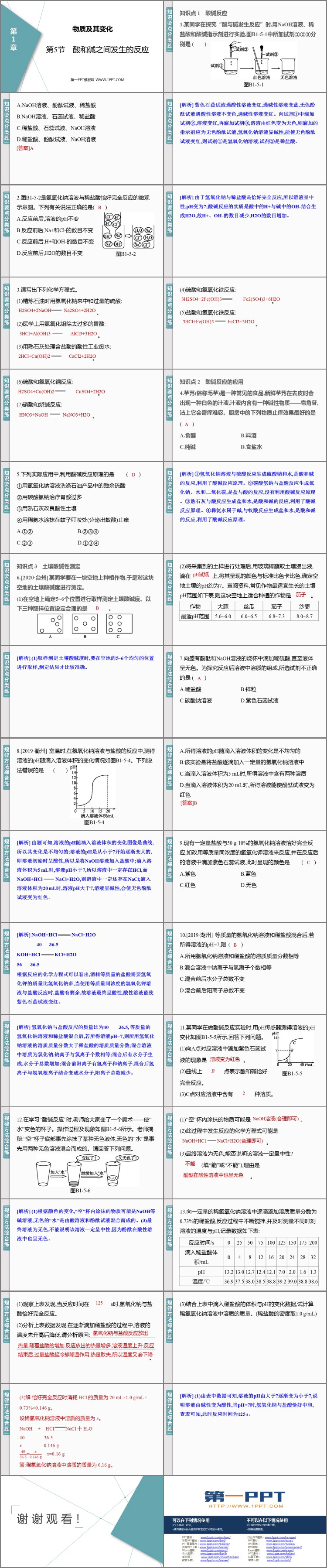 《酸和碱之间发生的反应》PPT教学课件