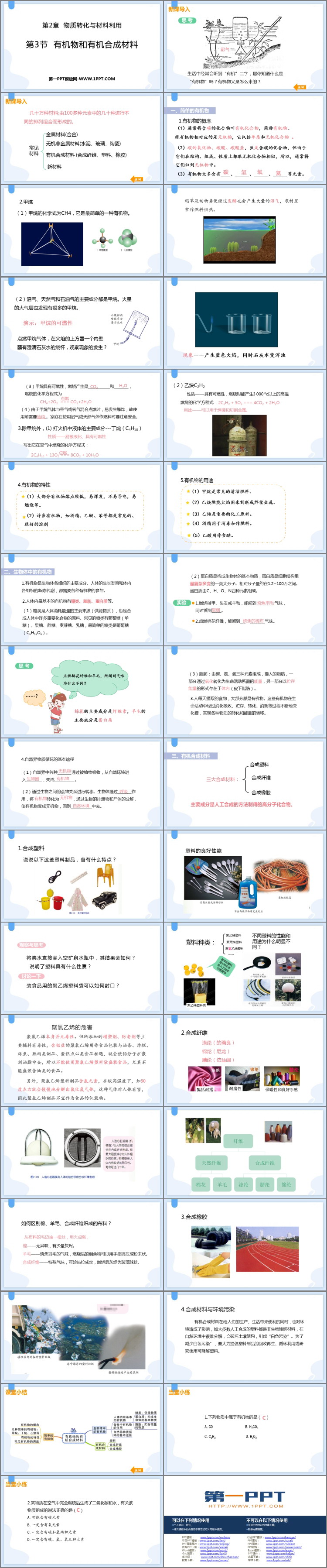 《有机物和有机合成材料》PPT教学课件