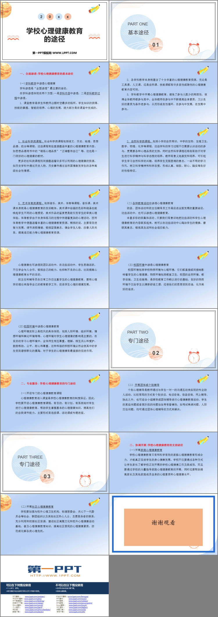 《学校心理健康教育的途径》PPT班会课件