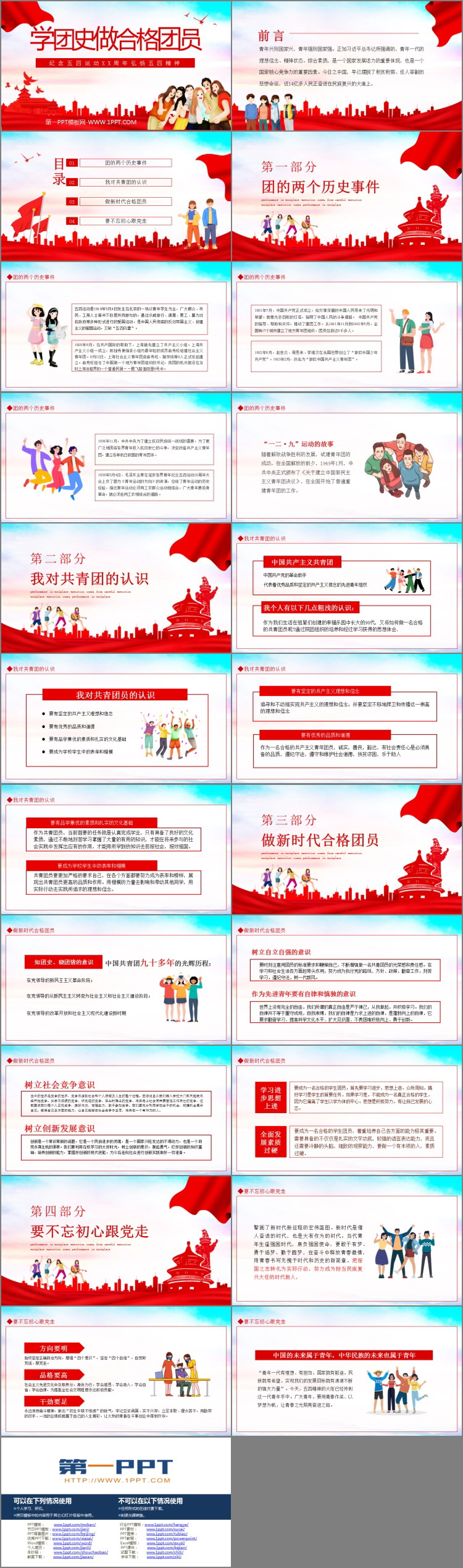 《学团史做合格团员》PPT班会课件