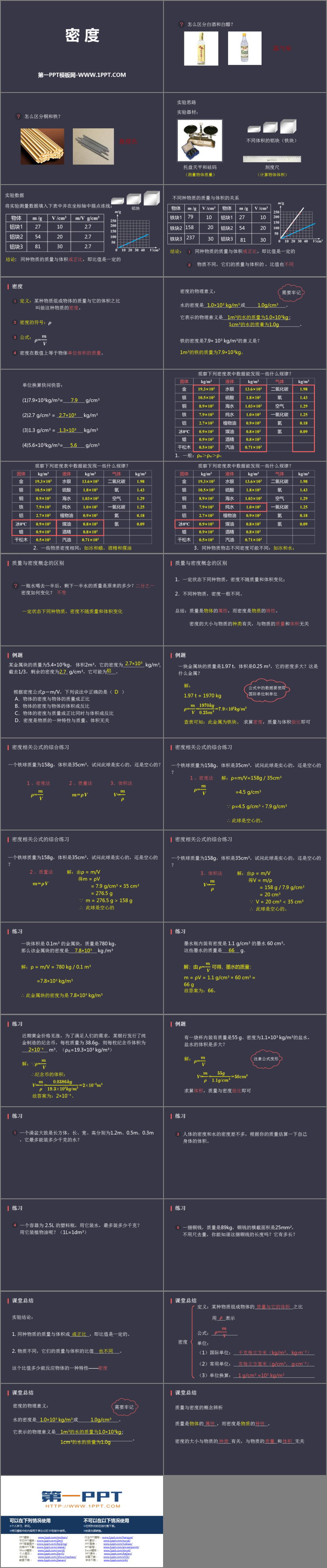 《密度》质量与密度PPT优质课件下载