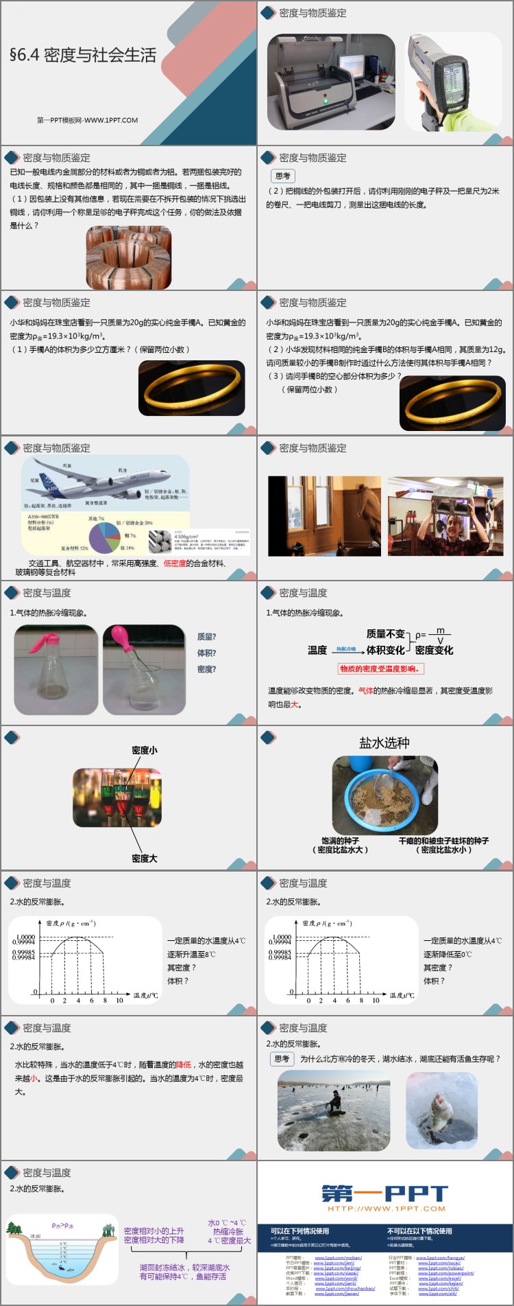 《密度与社会生活》质量与密度PPT免费教学课件