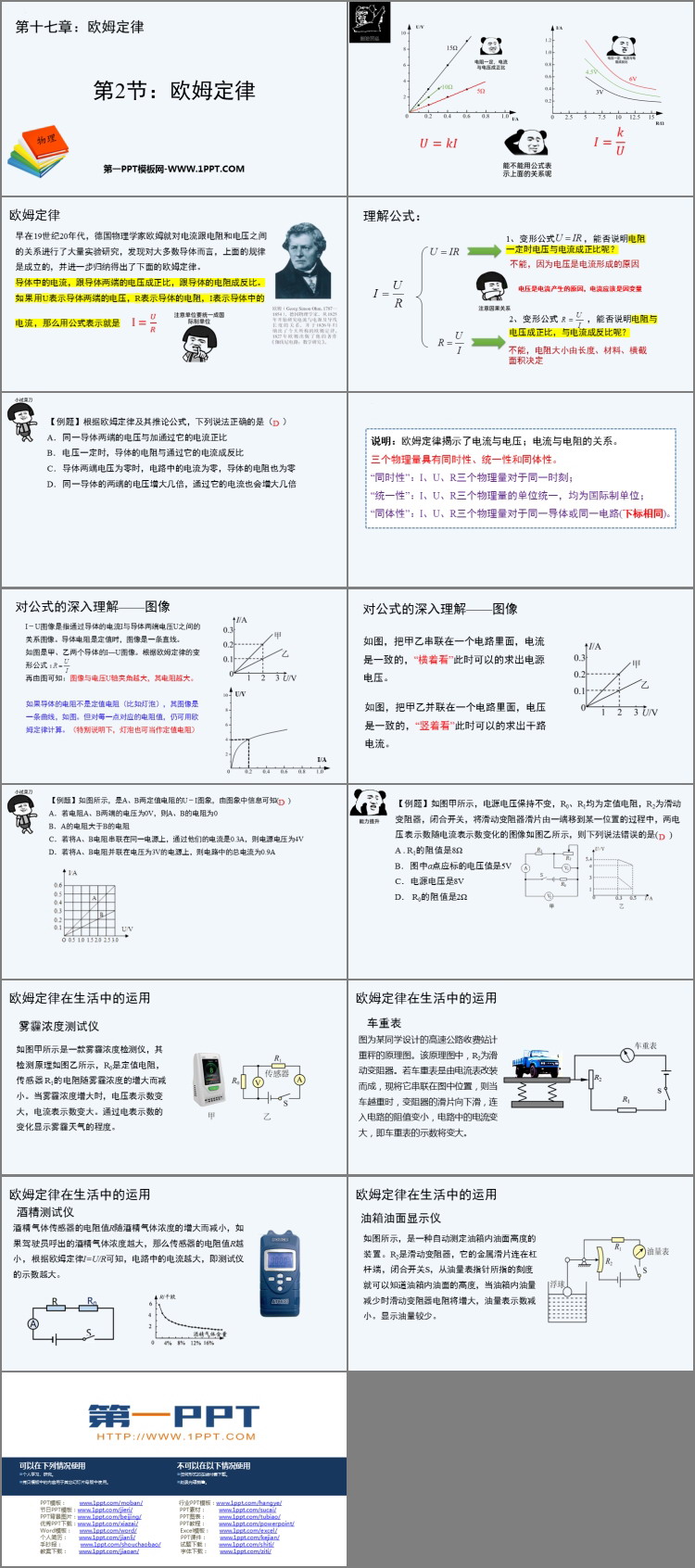《欧姆定律》欧姆定律PPT免费课件下载