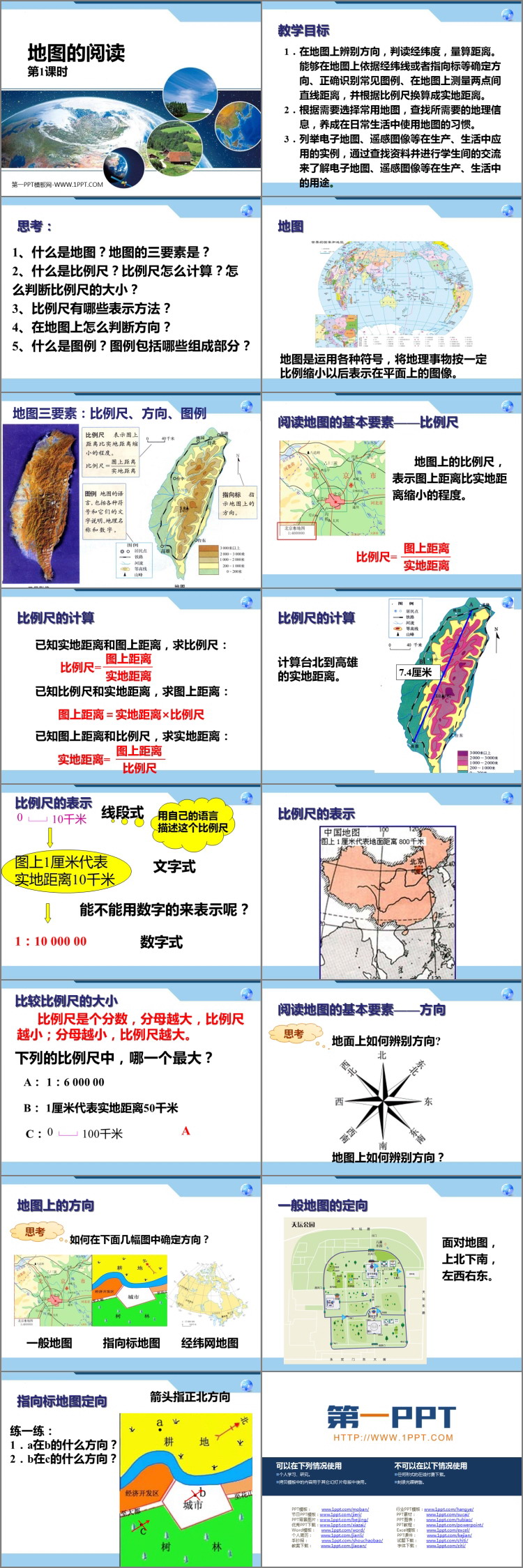 《地图的阅读》地球和地图PPT课件(第1课时)