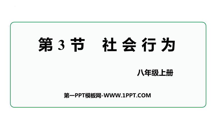 《社会行为》PPT免费课件下载