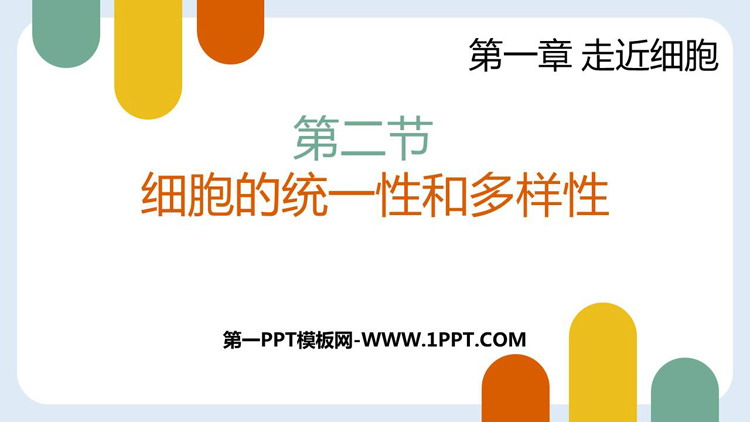 《细胞的多样性和统一性》走近细胞PPT课件下载