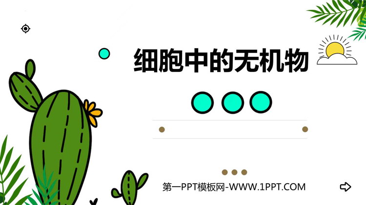 《细胞中的无机物》组成细胞的分子PPT免费下载
