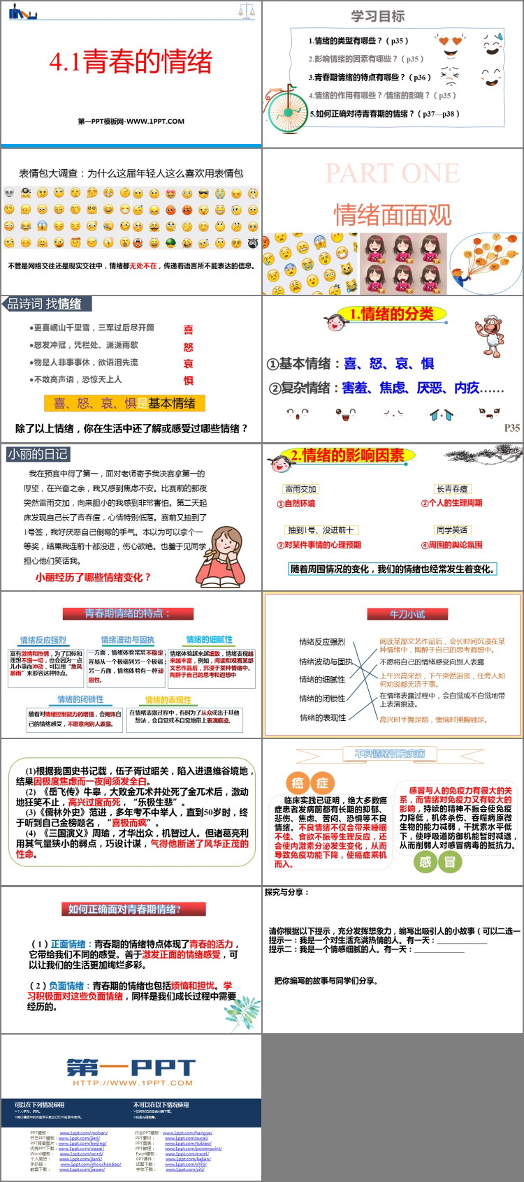 《青春的情绪》PPT优秀教学课件