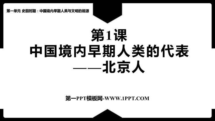 《中国早期人类的代表—北京人》PPT优质教学课件